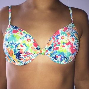 Floral push up bikini top